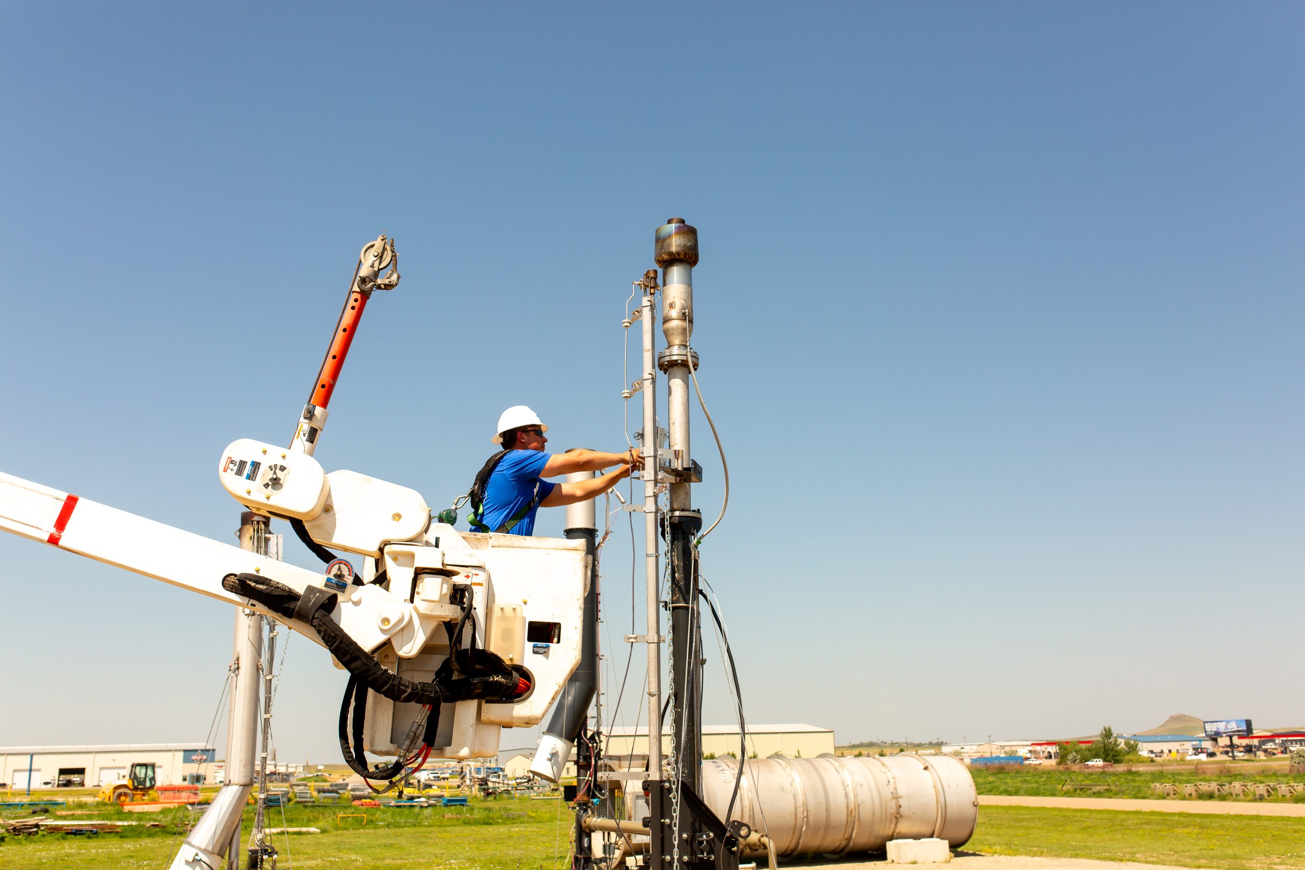 The Steffes service team finds solution for flares and oil site equipment.