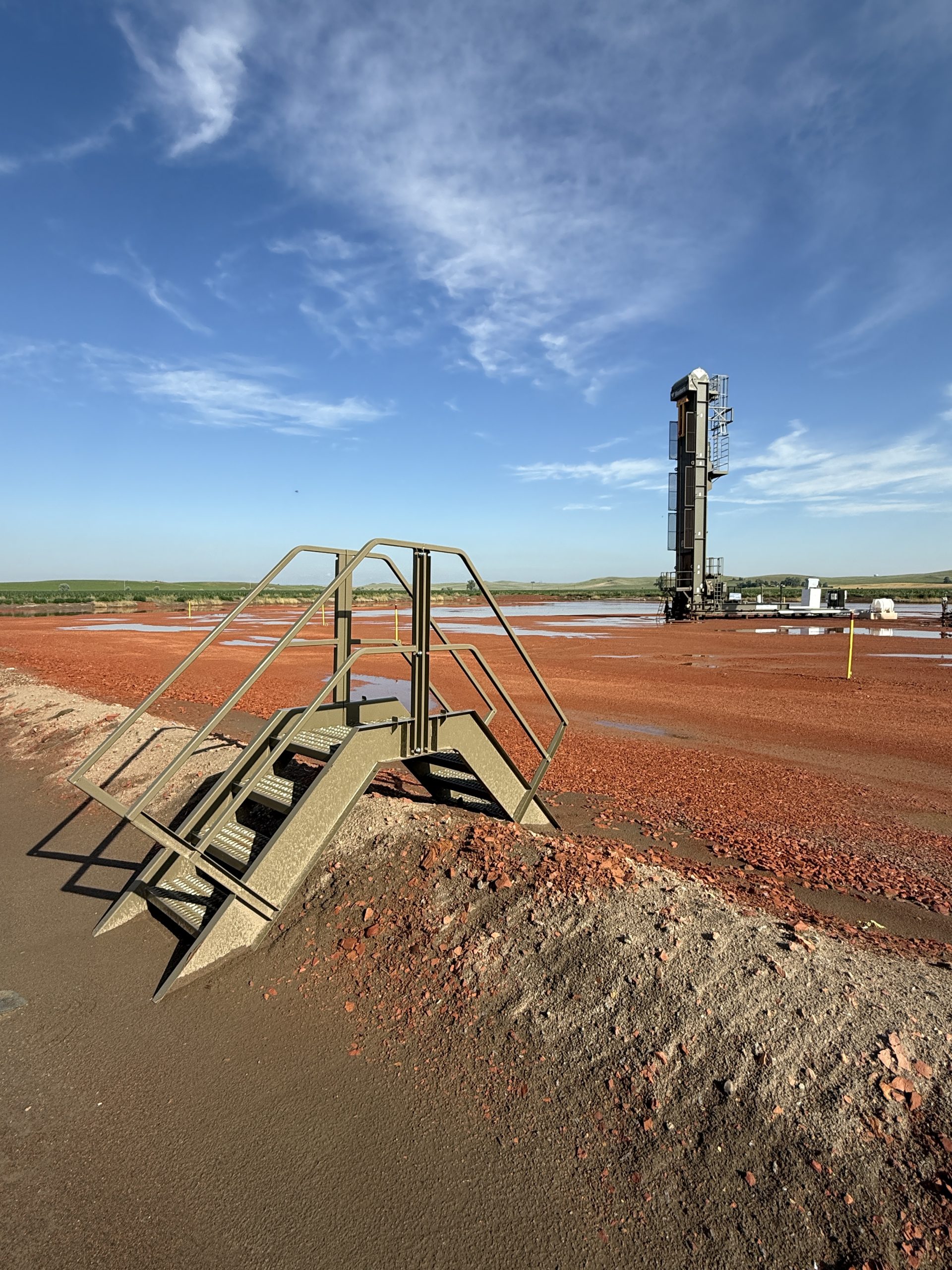 a walkover system on a well site